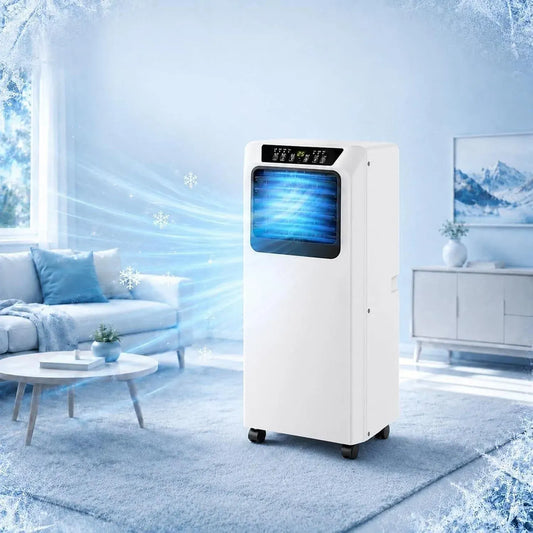 Condizionatore, 49 dB, portatile, ruote di trasporto, Silenzioso 36-49 Db per Stanze Fino a 18 m²