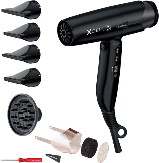 Silenzioso, Asciugacapelli Ionico XCELL S, per Tecnologia autopulente, Phon Capelli Ultraleggero 290 gr con Azione Battericida Sanificante, Smart