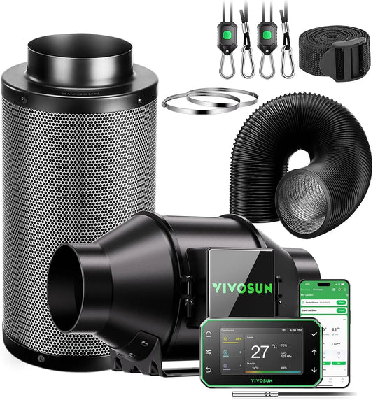 Ventilatore, VIVOSUN E42A, Wi-Fi, 2 zone di temperatura