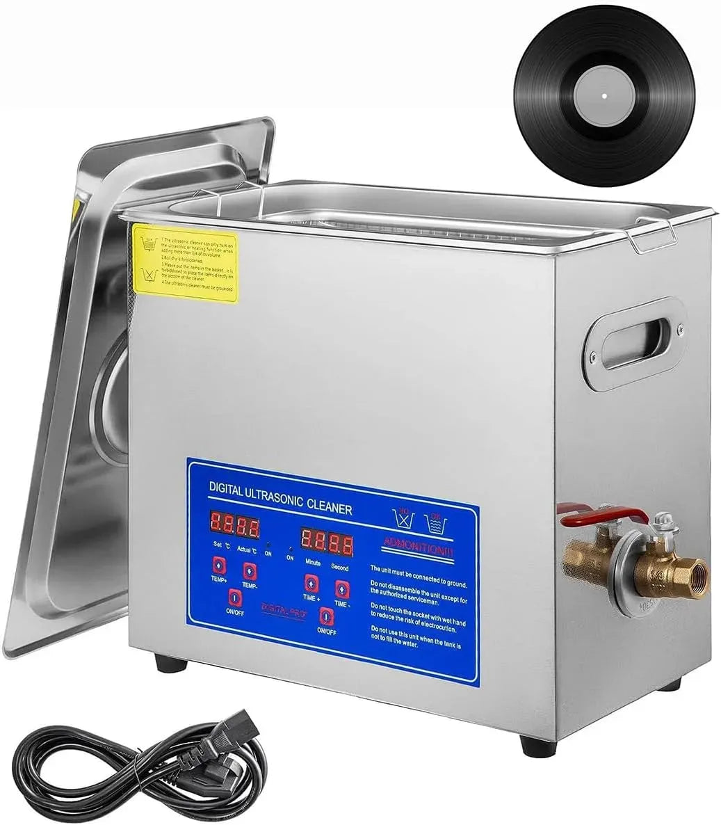 macchina per la, riscaldatore, Pulitore, vasca per pulizia a ultrasuoni, 6 L, portatile, timer, professionale, funzione riscaldante