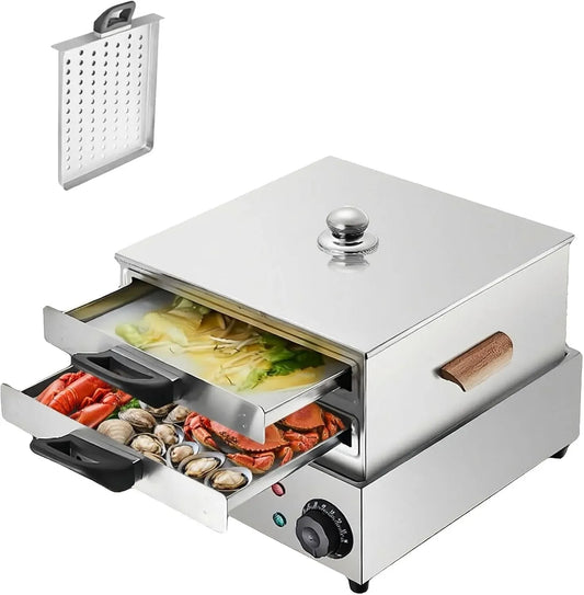 A 2 piastra per panini e sandwich, Macchina, timer, professionale, rimovibile, acciaio inox, funzione riscaldante, per Involtini di Noodles di Riso