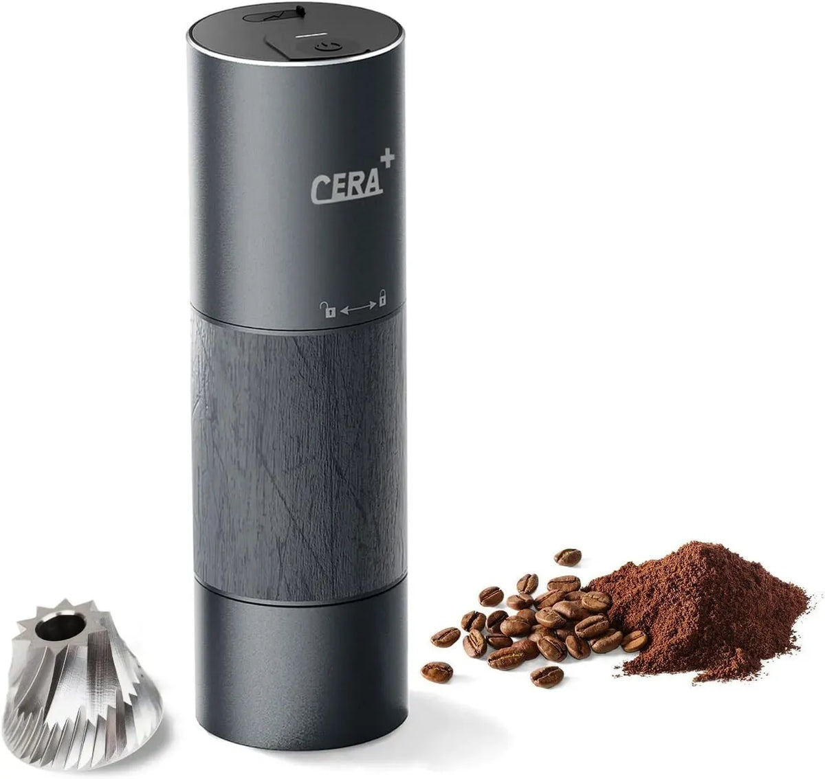 + Macina Caffe Elettrico dotato di Custodia Per Il Trasporto, Viaggio, per Piccolo Macinacaffè Professionale Per Caffè Espresso Per Casa