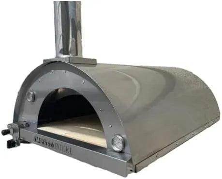 Forno elettrico per pizza, esterno, acciaio inox, pietra refrattaria biscotto 3cm, 500 gradi