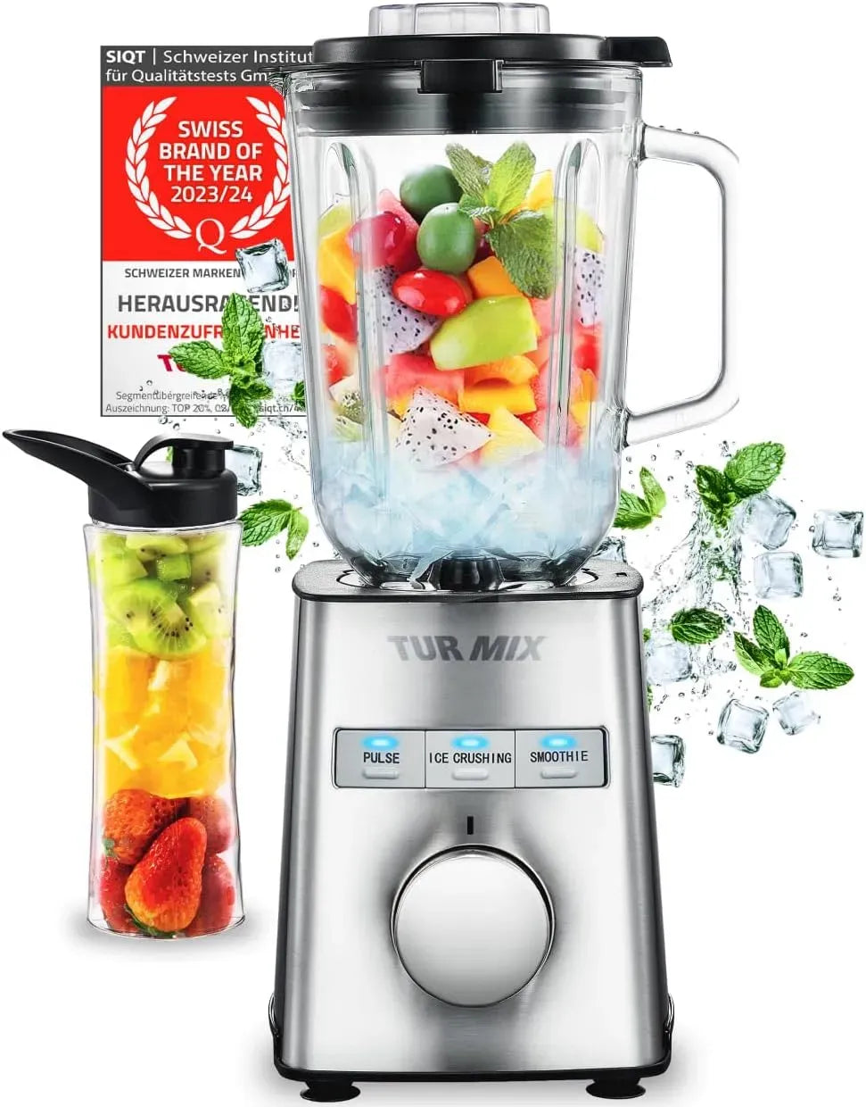 Frullatore CX 750, 1,5 L, 1000 W, acciaio inox, lama in acciaio inossidabile a 6 lame