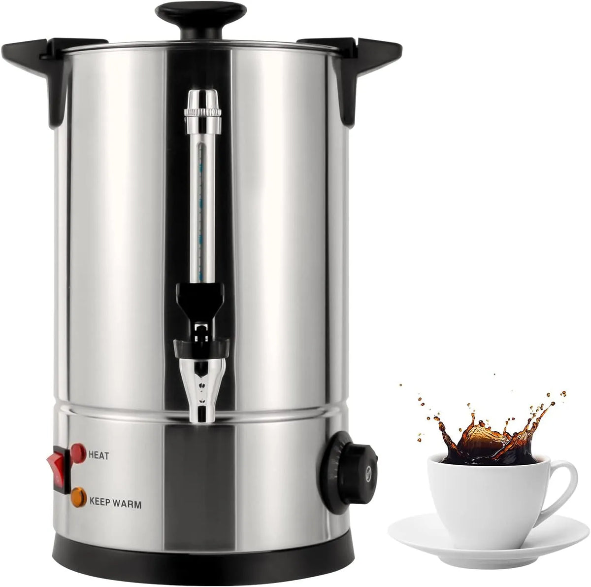Dispenser, 8 L, 1000 W, 30 a 110 °C, professionale, acciaio inox