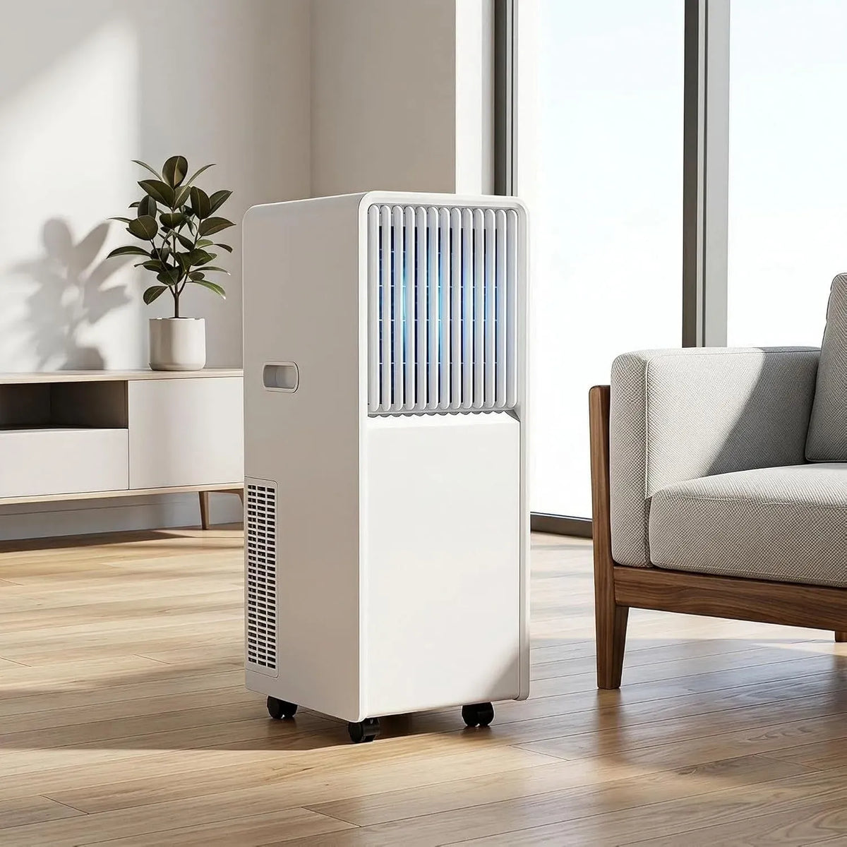 Condizionatore 24H, portatile, timer, 12000 BTU, Timer e Telecomando
