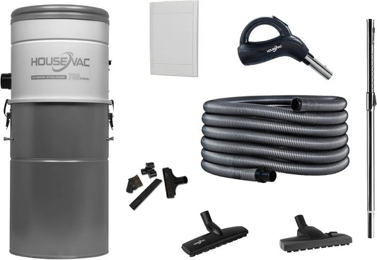 Aspirapolvere HV-700ST-35H, 1700 W, aspiratore elettrico domestico, Set aspirapolvere centralizzato con Retraflex 2; sistema di filtraggio ibrido