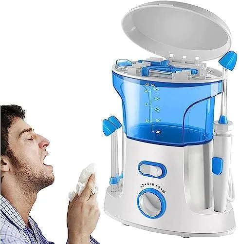 Sistema di irrigazione nasale elettrico dotato di tecnologia pulsante, 10 modalità di pressione e ugello rotante a 360° per alleviare il seno in