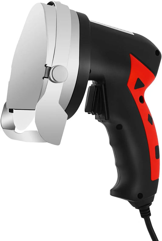 affettatrice, Coltello, barbecue, affettatrice per alimenti, 80 W, portatile, professionale, acciaio inox, nero