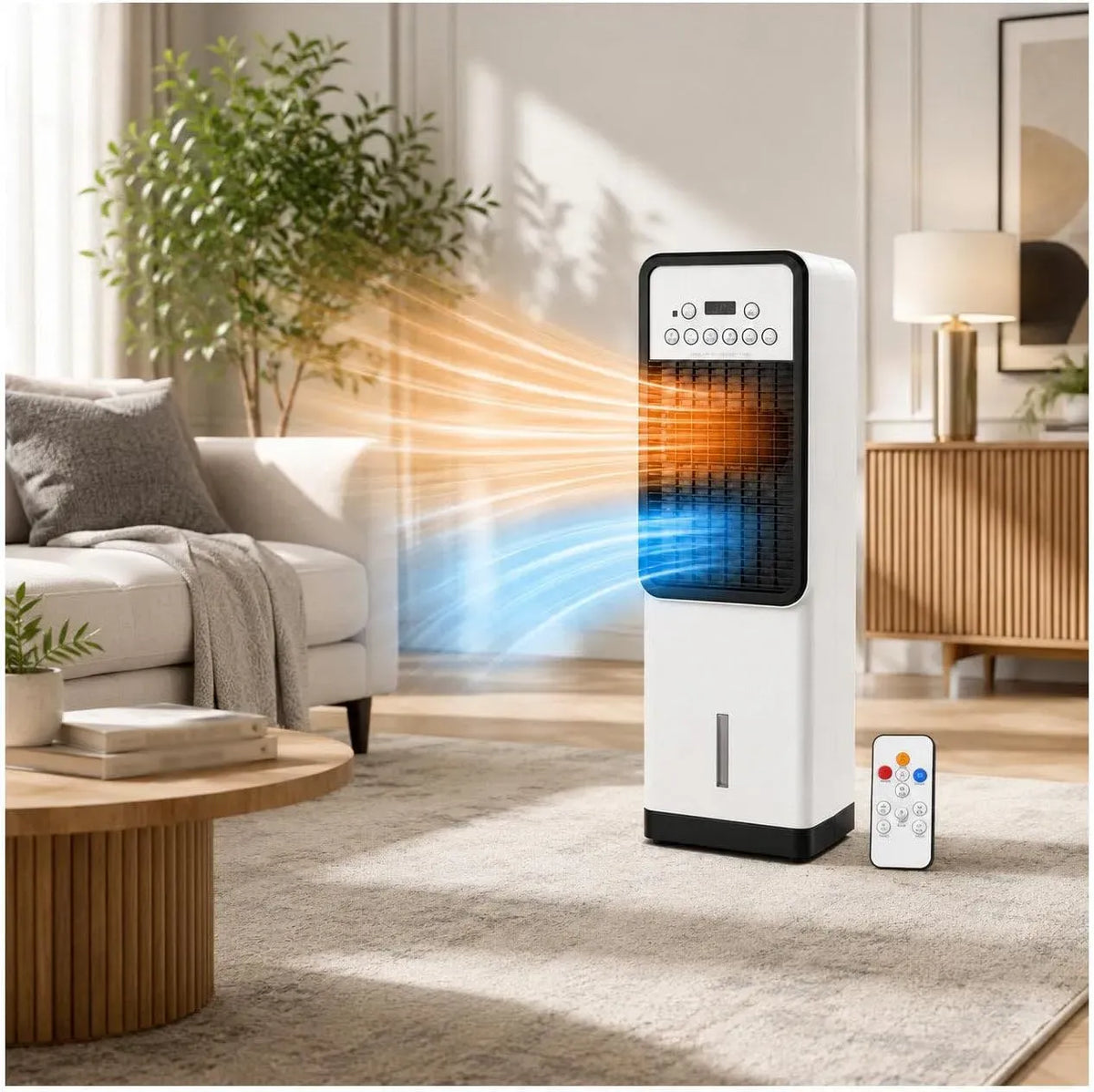 Condizionatore, portatile, timer, 3 velocità, climatizzatore, Raffrescatore Evaporativo con Telecomando