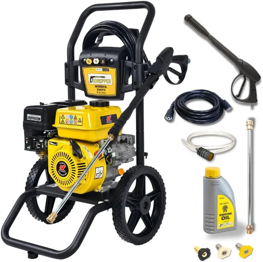HP Idropulitrice, Tubo Alta Pressione 7,5 m, Motore Peggas 5, Portata 8,5 L/min, 2 cc, WASPPER