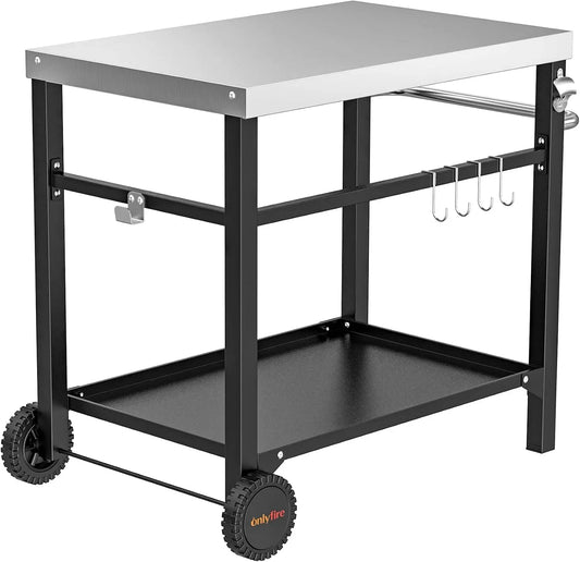 Carrello, Barbecue, tavolo, grill, 96 × 64 × 81cm, 81 cm, esterno, acciaio inox, per Barbecue
