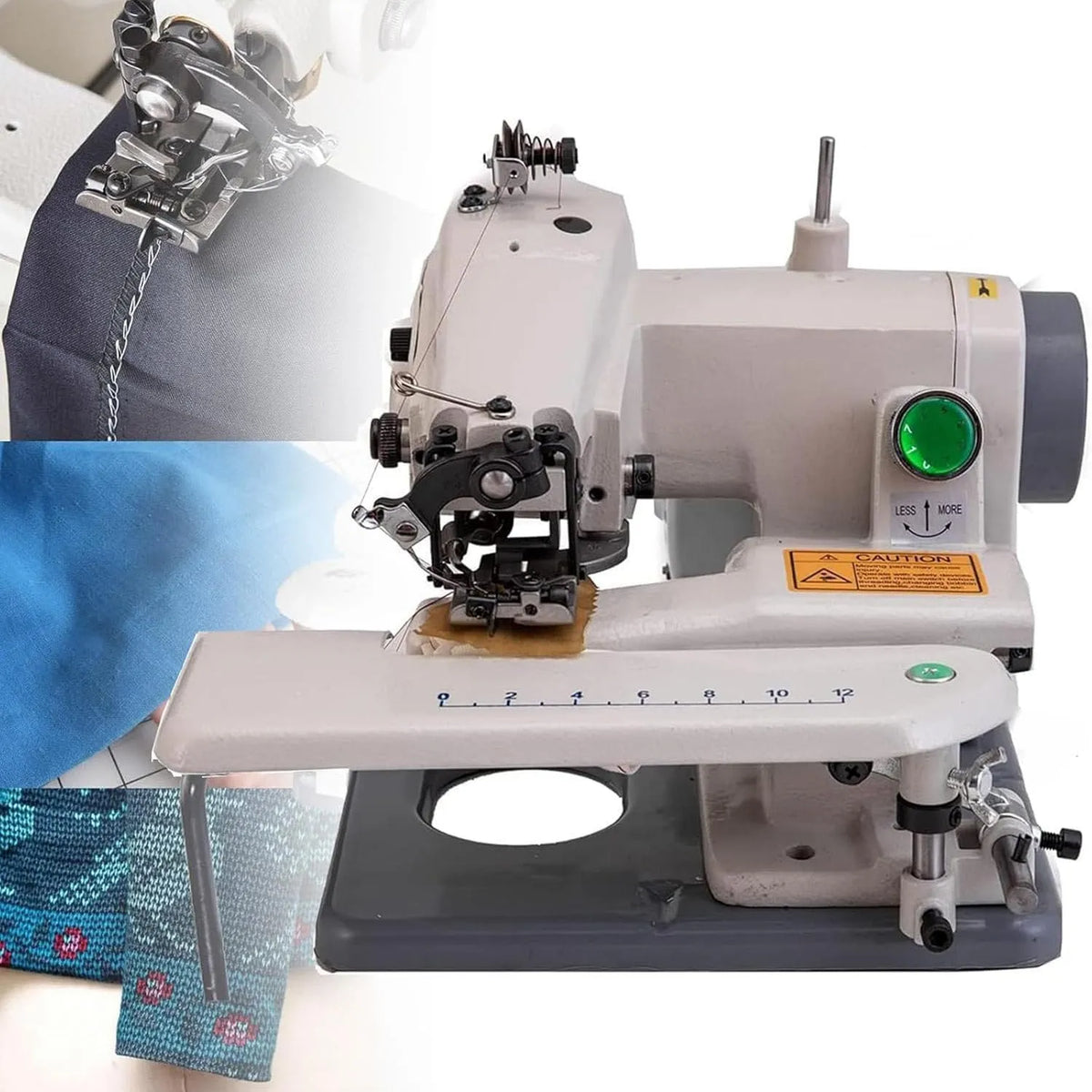RM-500 Macchina da Cucire, Tavolo, macchina per cucito elettrica, 220 V, 8 mm, portatile, professionale, per Orlare a Punto Invisibile per Jeans