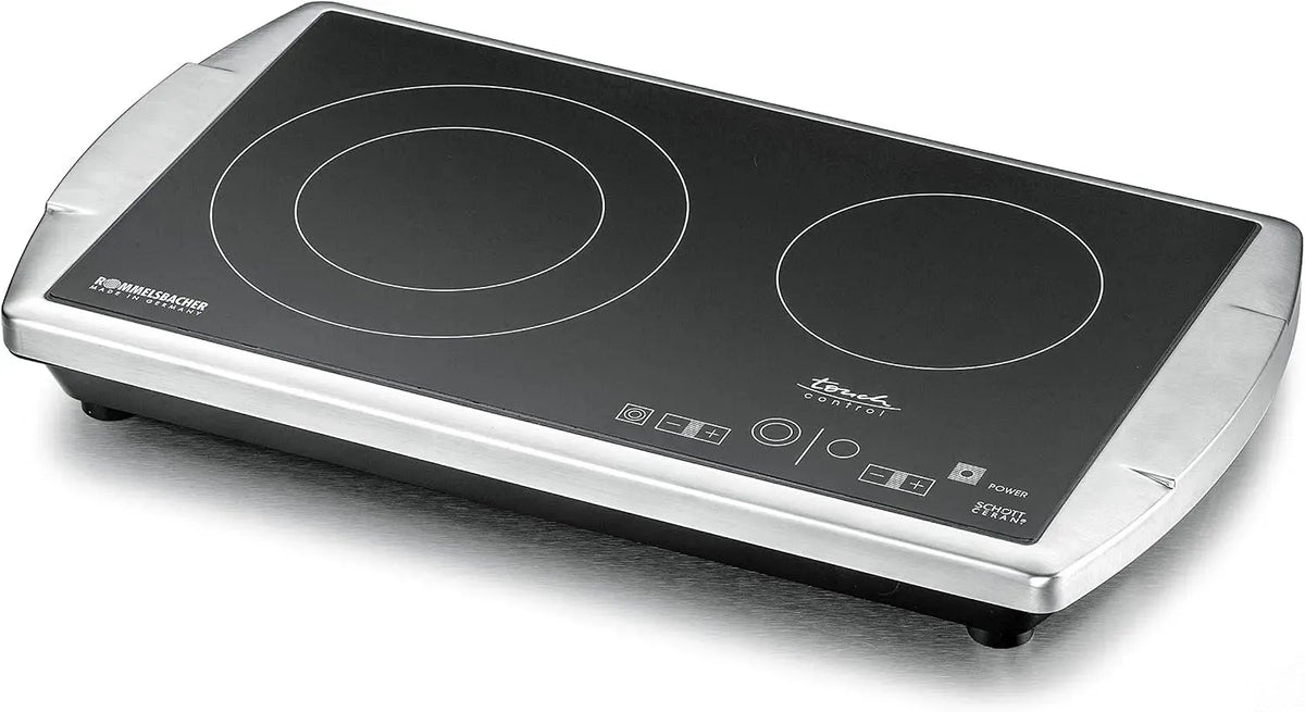 Rommelsbacher CT 3403 3403/TC Piano cottura elettrico, 3400 W, touch, acciaio inox, piastra elettrica, touch control