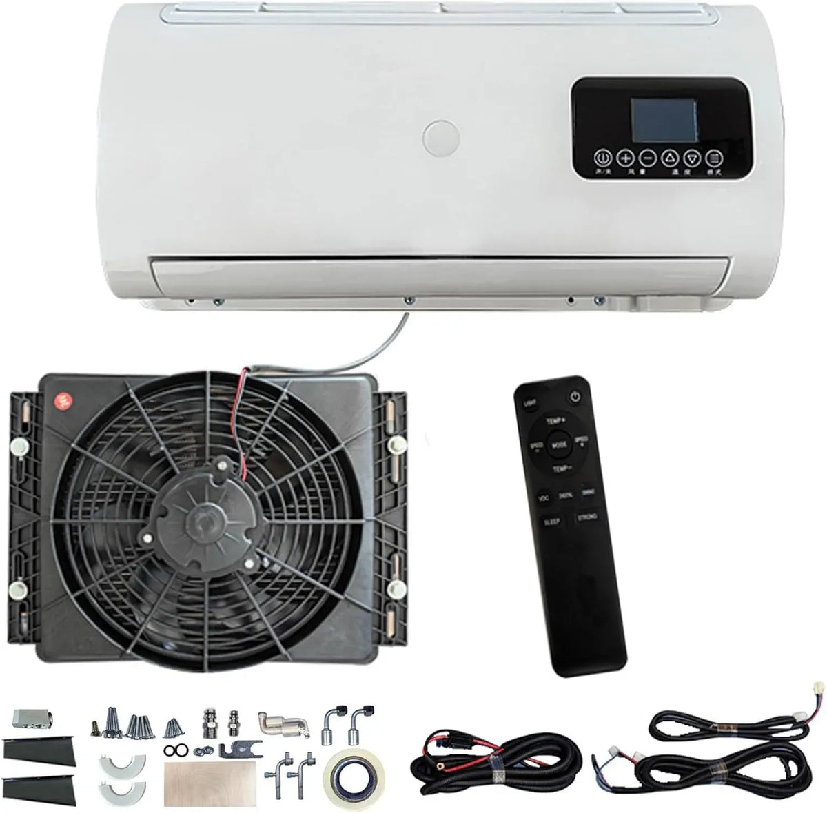 Condizionatore, 24 V, oscillazione, bianco, climatizzatore, Condizionatore d'Aria Universale da Tetto a 24 V CC con Oscillazione Automatica